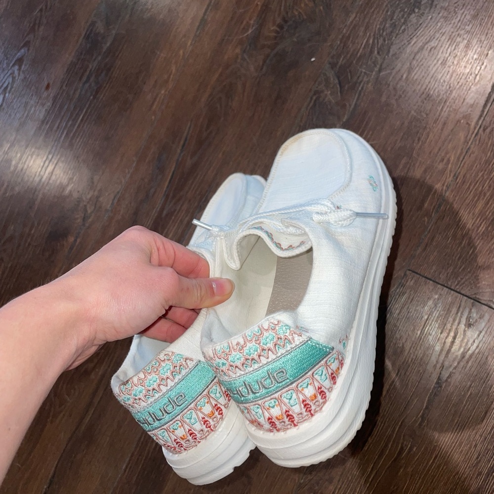 Hey Dudes Slip Ons Boho and Turquoise detailing